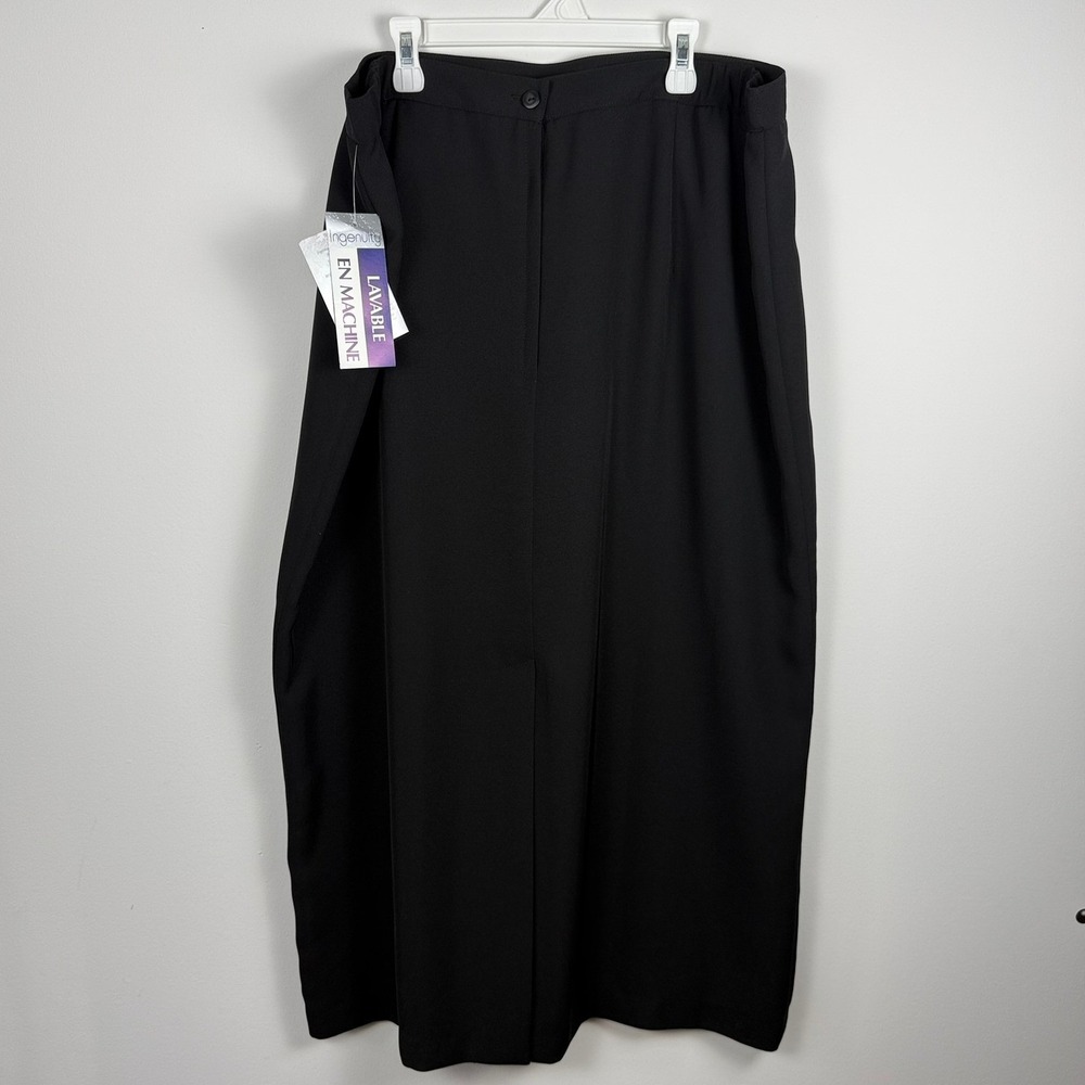 VTG NWT 90s Ingenuity Plus Black Maxi Skirt Made in Canada Minimalist Y2K  18W